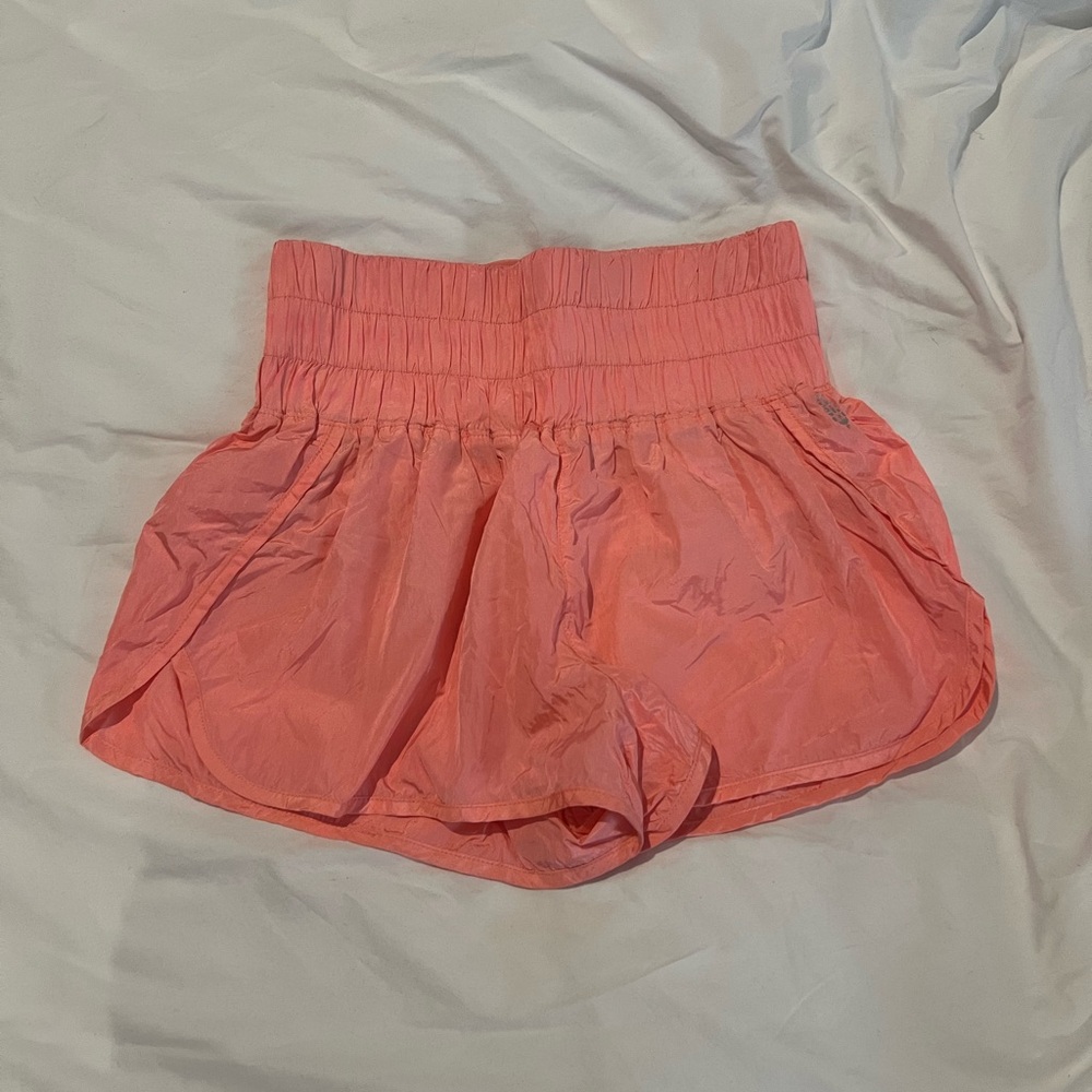 Free People Movement The Way Home Shorts Hot Pink High Waisted Size M